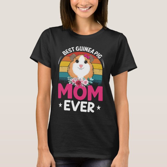 Best Guinea Pig Mom T Shirt (Framsida)