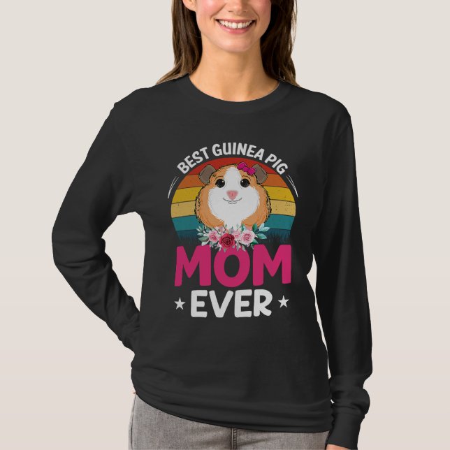 Best Guinea Pig Mom T Shirt (Framsida)