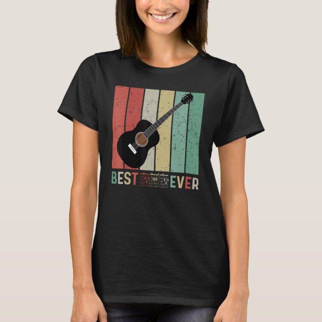 best guitar dad ever chords best dad guitar dad Re T Shirt (Framsida)