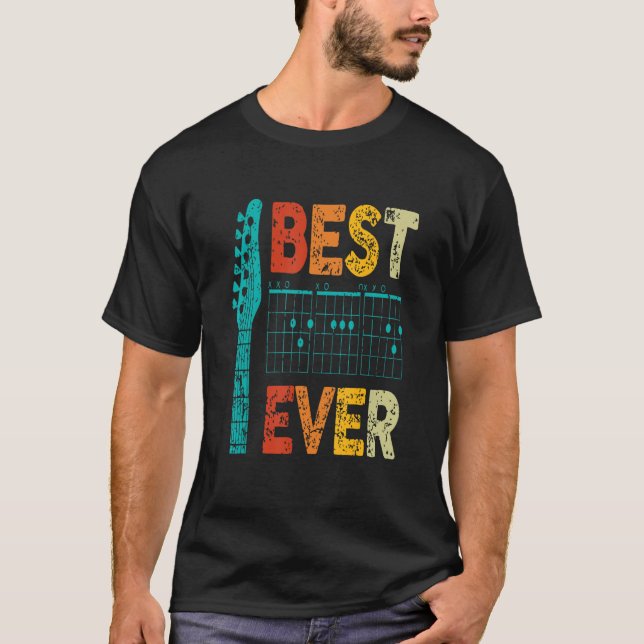 Best guitar dad ever chords t shirt (Framsida)