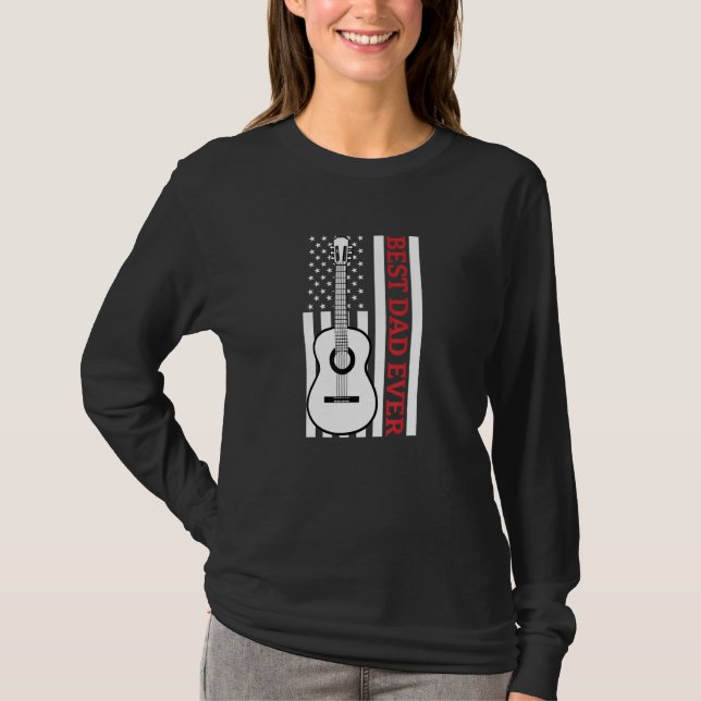 Best Guitar Pappa någonsin Guitarist Acoustic Guit T Shirt (Framsida)