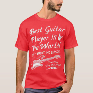 Best Guitar Player i World Textual T Shirt