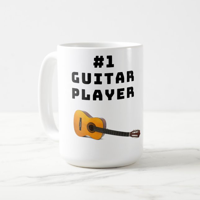 Best Guitar Player Music Kaffemugg (Framsida vänster)
