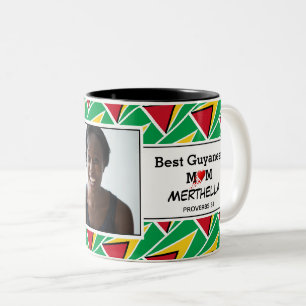 BEST GUYANESE MAMMA Personlig GUYANA FLAGGA Photo Två-Tonad Mugg