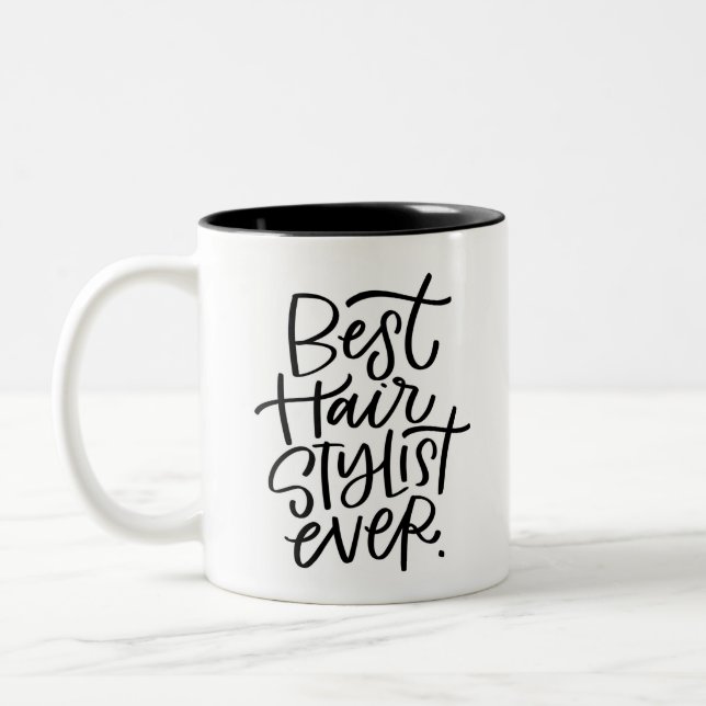 Best Hair Stylist någonsin med två ton kaffe Mugg (Vänster)