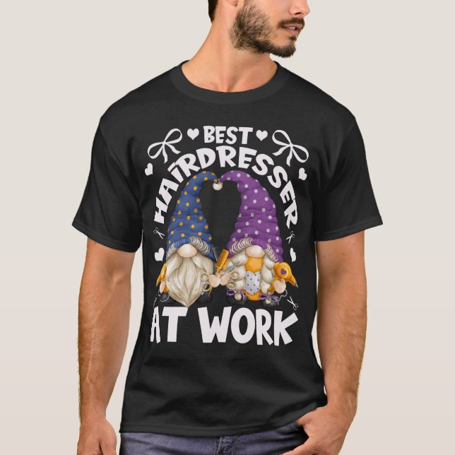 Best Hairdresser Gnomies for Mamma with funny Barb T Shirt (Framsida)