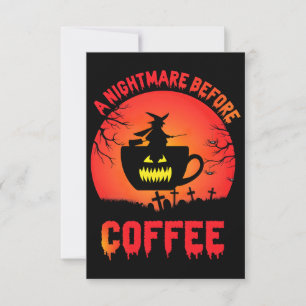Best Halloween Coffee Personalizet - Spooky Anpass Tack Kort