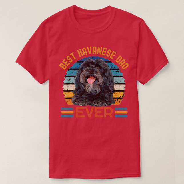 Best Havanese Pappa ever hund Fars dag T Shirt (Design framsida)