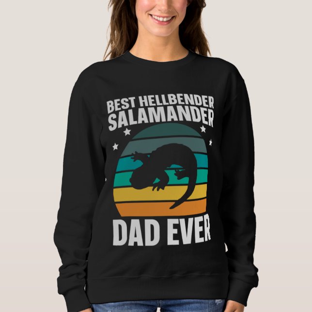 Best Hellbender Salamander Dad Biologist Retro T Shirt (Framsida)