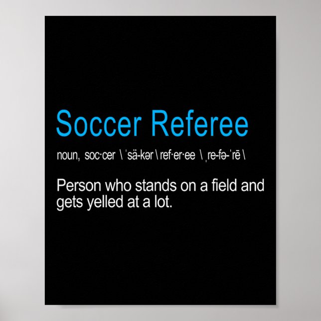 Best Hilarious Soccer Referee Definition Funny Gif Poster (Framsidan)