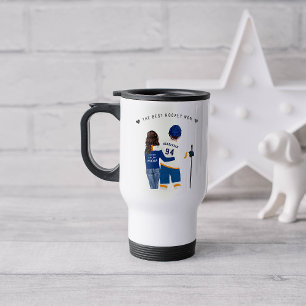 Best Hockey Mamma   Blue & Orange Monogram Jersey Resemugg