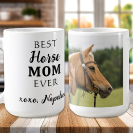 Best Horse Mamma Cute Anpassningsbar Equestrian Ph Kaffemugg