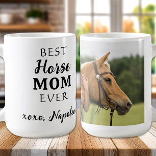 Best Horse Mamma Cute Anpassningsbar Equestrian Ph Kaffemugg