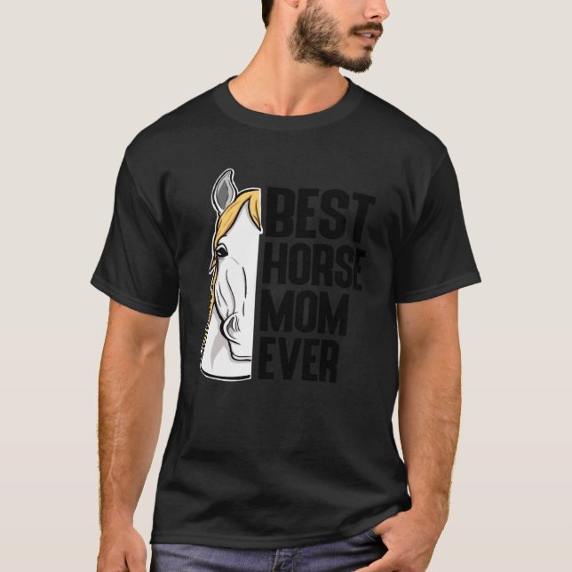 Best Horse Mamma någonsin Rider Horse Farm T Shirt (Framsida)