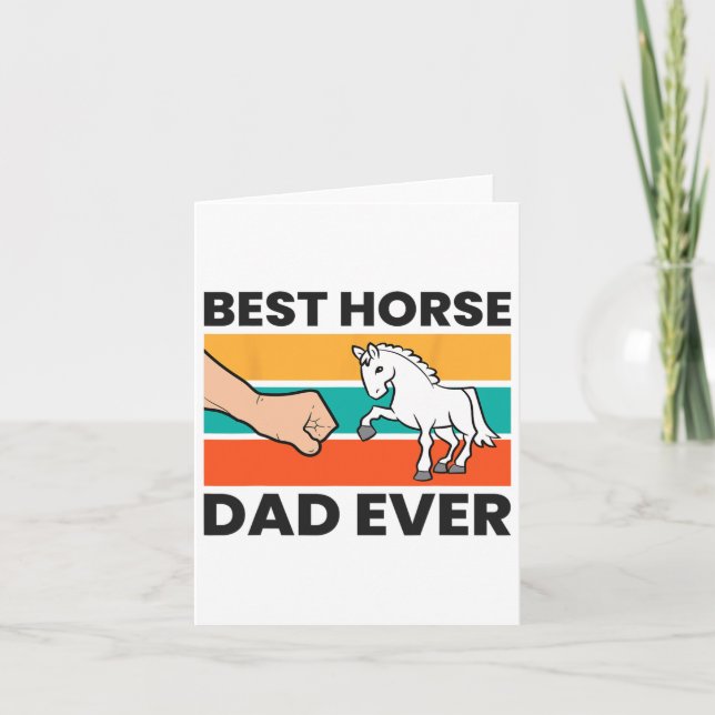 Best Horse Pappa någonsin Equestrian Far Horseback Kort (Framsida)