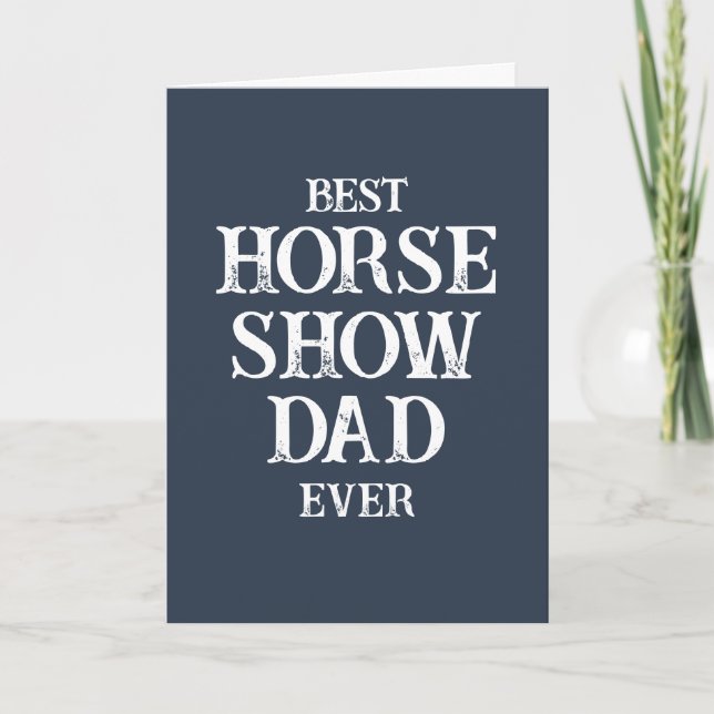 Best Horse Show Pappa någonsin Roligt Blue Fars da Kort (Framsida)