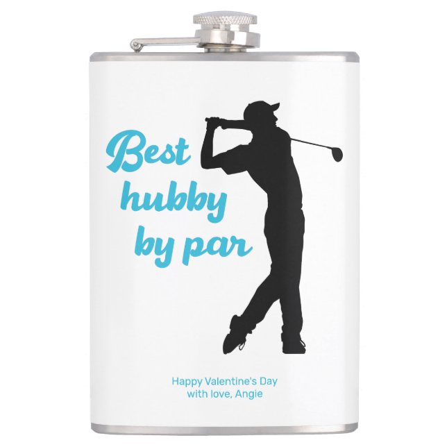 Best Hubby by by Par Golfer Silhouette Golfing Fickplunta (Framsidan)