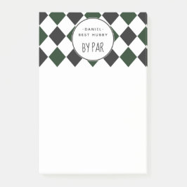 Best Hubby by Par Grönt Play med Namn Post-it Block