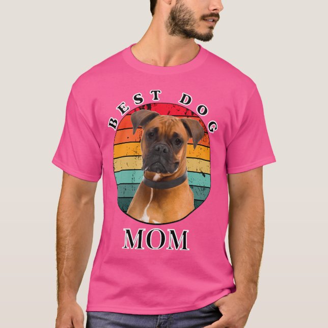 Best Hund Mamma Boxer T Shirt (Framsida)