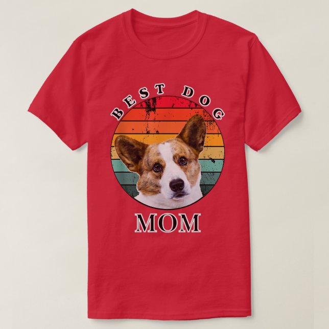 Best Hund Mamma Cardigan Welsh Corgi T Shirt (Design framsida)