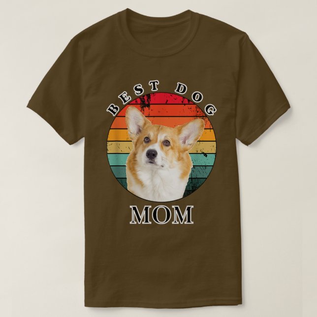 Best Hund Mamma Corgi T Shirt (Design framsida)