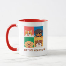 "Best Hund Mamma ever" Mugg Perfekt Gift för Hund 