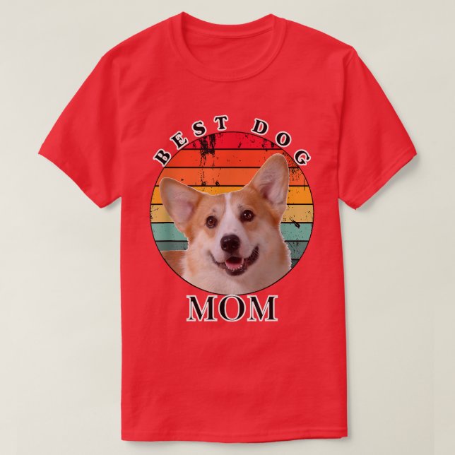 Best Hund Mamma Pembroke Welsh Corgi T Shirt (Design framsida)