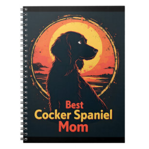 Best Hund Mamma - Vintage Cocker Spanska T-Shi Anteckningsbok