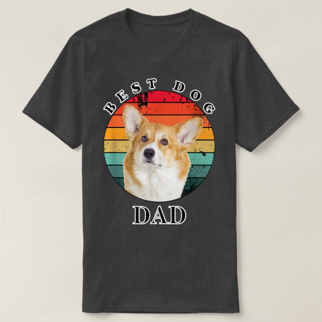 Best Hund Pappa Corgi T Shirt (Design framsida)