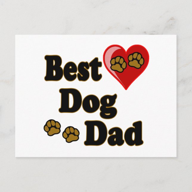 Best Hund Pappa Merchandise Vykort (Framsida)