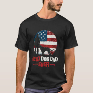 Best Hund Pappa någonsin - Patriotic American Flag T Shirt