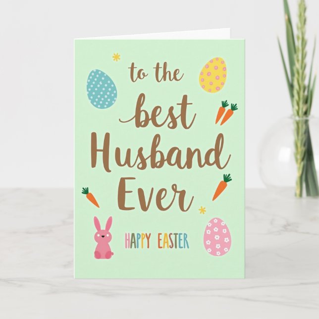 Best Husband Easter Day Card Kort (Framsida)
