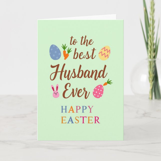 Best Husband Easter Greeting Card Kort (Framsida)