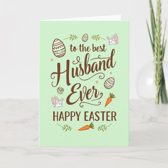 Best Husband Happy Easter Card Kort (Framsida)
