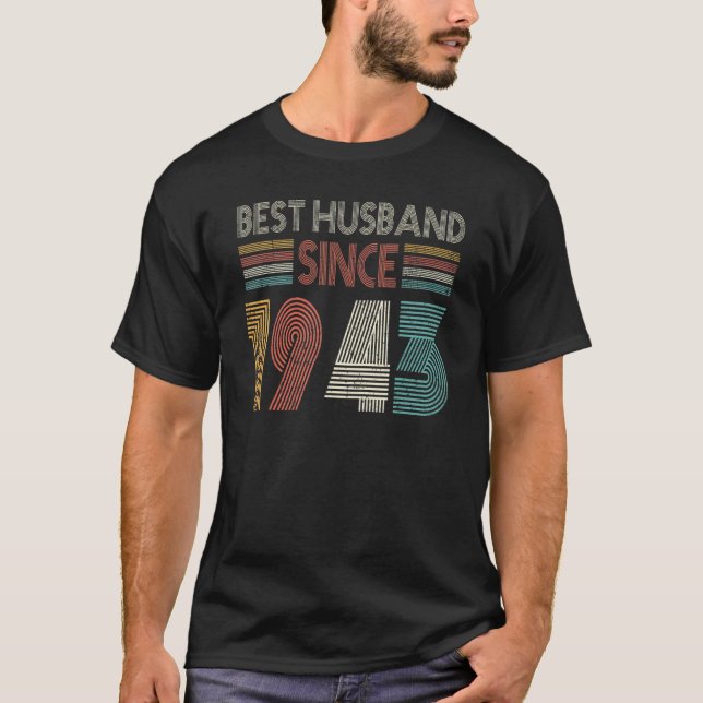 Best Husband Since 1943 79th wedding anniversary T Shirt (Framsida)