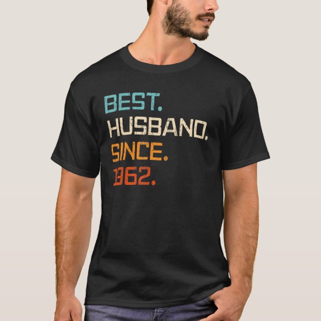 Best Husband Since 1962 61st Wedding Anniversary F T Shirt (Framsida)