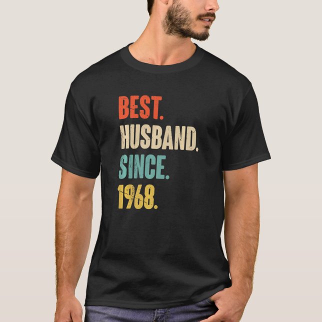 Best Husband Since 1968  54 Wedding Anniversary Fo T Shirt (Framsida)