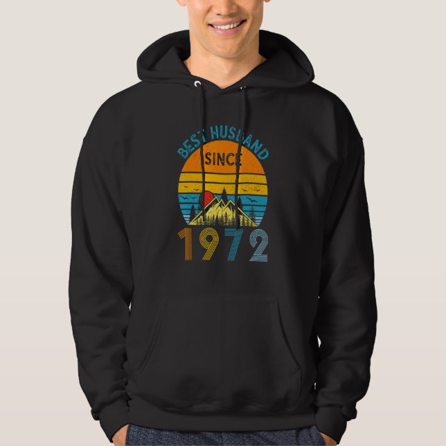 Best Husband Since 1972 50th Wedding Anniversary V Hoodie (Framsida)