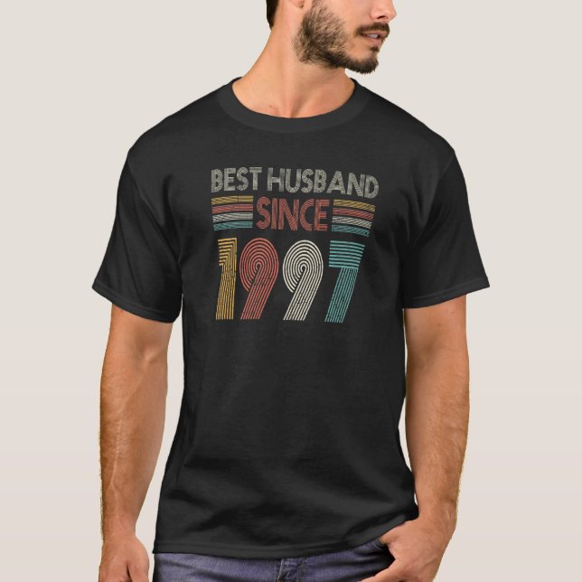 Best Husband Since 1997 25th wedding anniversary T Shirt (Framsida)
