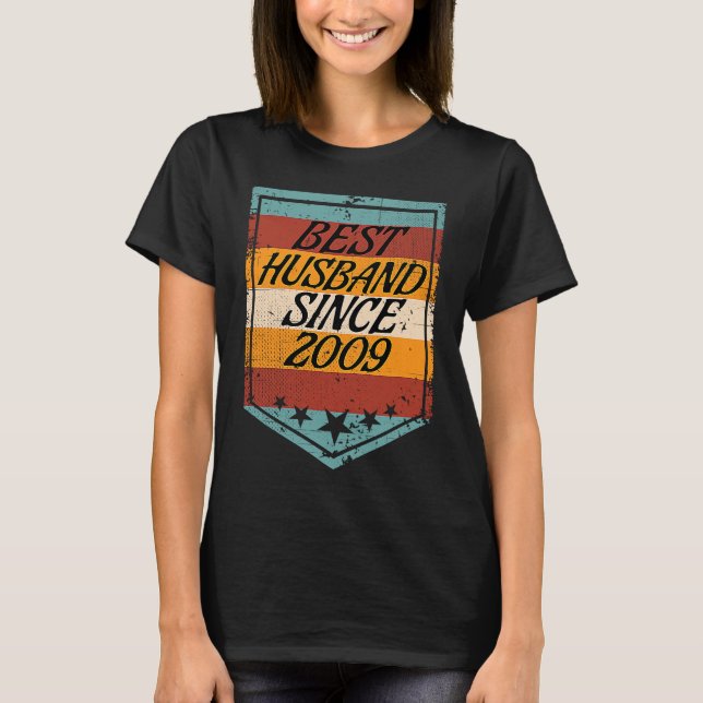 Best Husband since 2009 wedding married in 2009 T Shirt (Framsida)