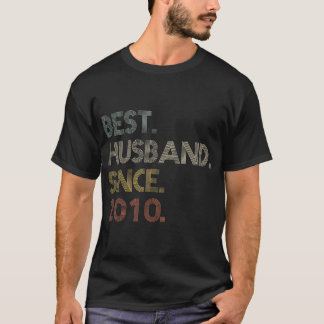 Best Husband Since 2010 Epic Couple 11th Wedding T Shirt
