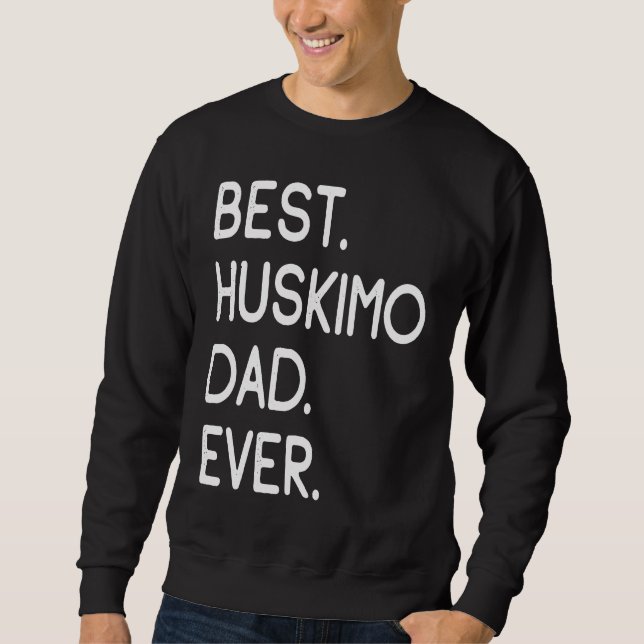 Best Huskimo Pappa någonsin Lång Ärmad Tröja (Framsida)