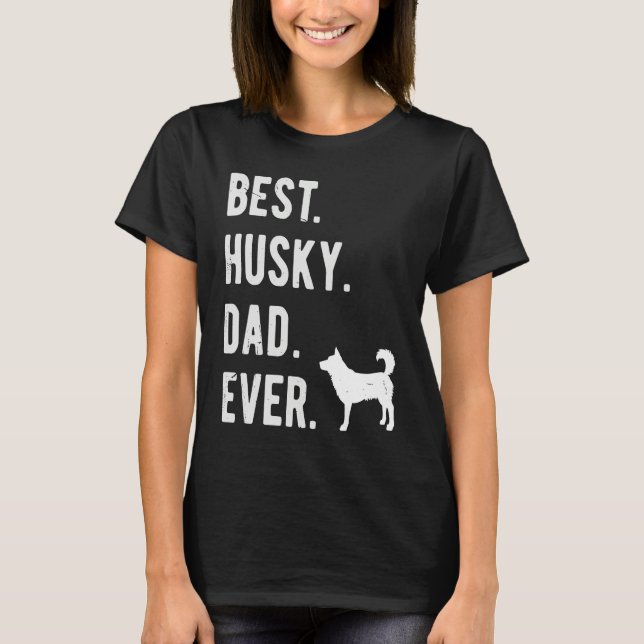 Best Husky Dad Ever Mens Siberian Husky Dog   Dad T Shirt (Framsida)