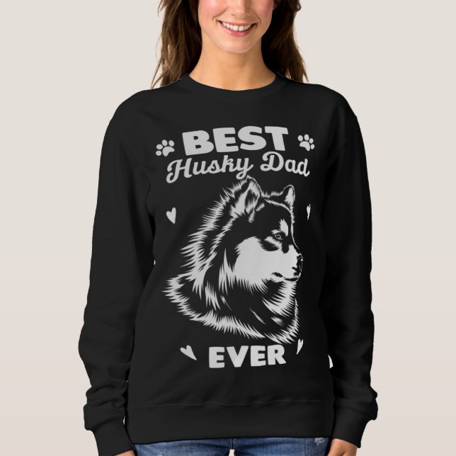 Best Husky Dad Siberian Husky T Shirt (Framsida)