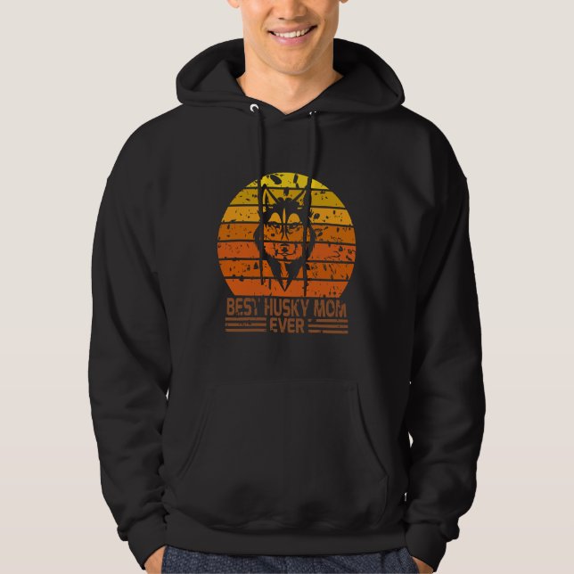 Best Husky Mamma någonsin Hoodie (Framsida)