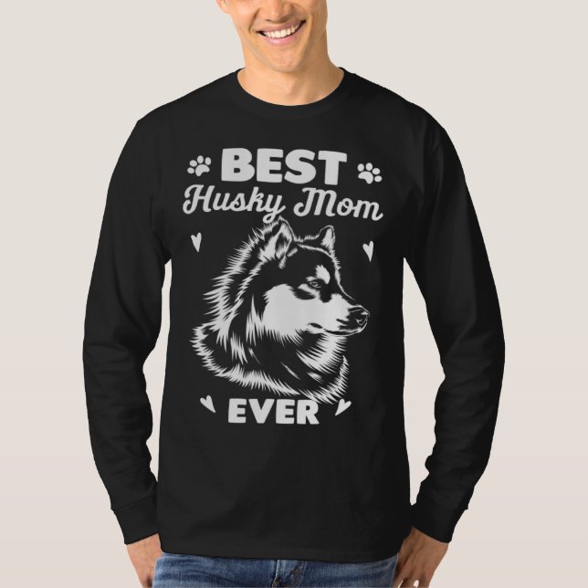 Best Husky Mom Siberian Husky T Shirt (Framsida)