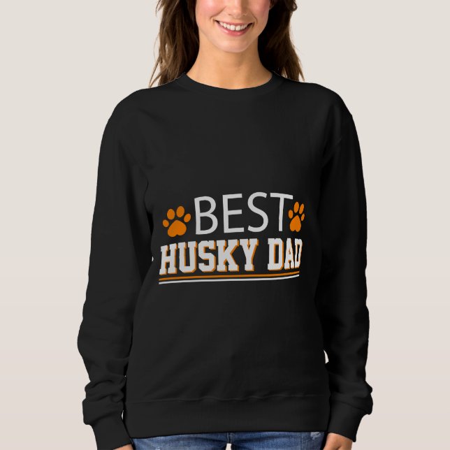 Best Husky Pappa T Shirt (Framsida)