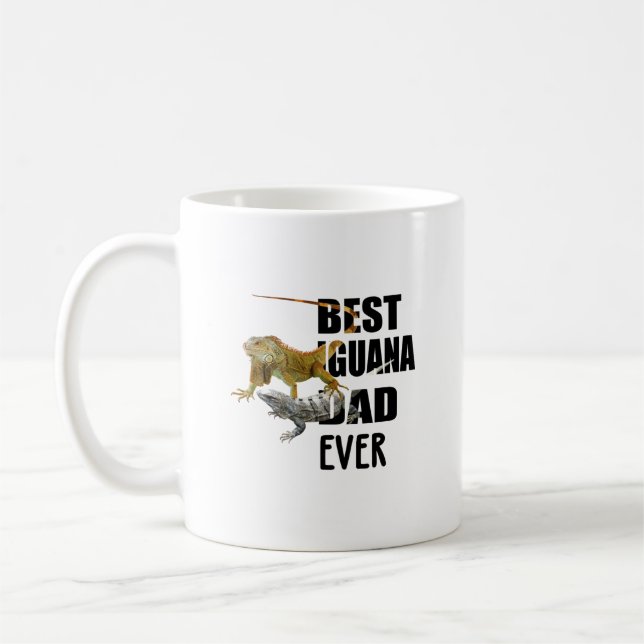 Best Iguana Pappa någonsin - Lustigt Mug med Iguan Kaffemugg (Vänster)