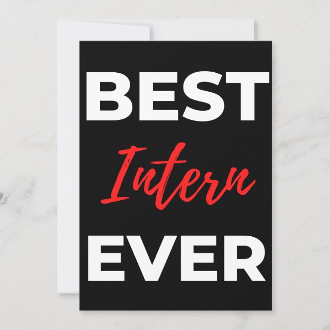 Best Intern Ever Tack Kort (Framsida)