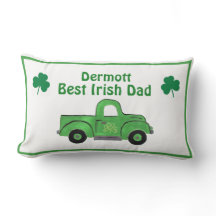 Best Irish Dad Vintage Handpainted Green Truck
